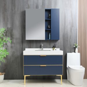 Gabinete CT-09 empotrable con lavabo y mueble espejo